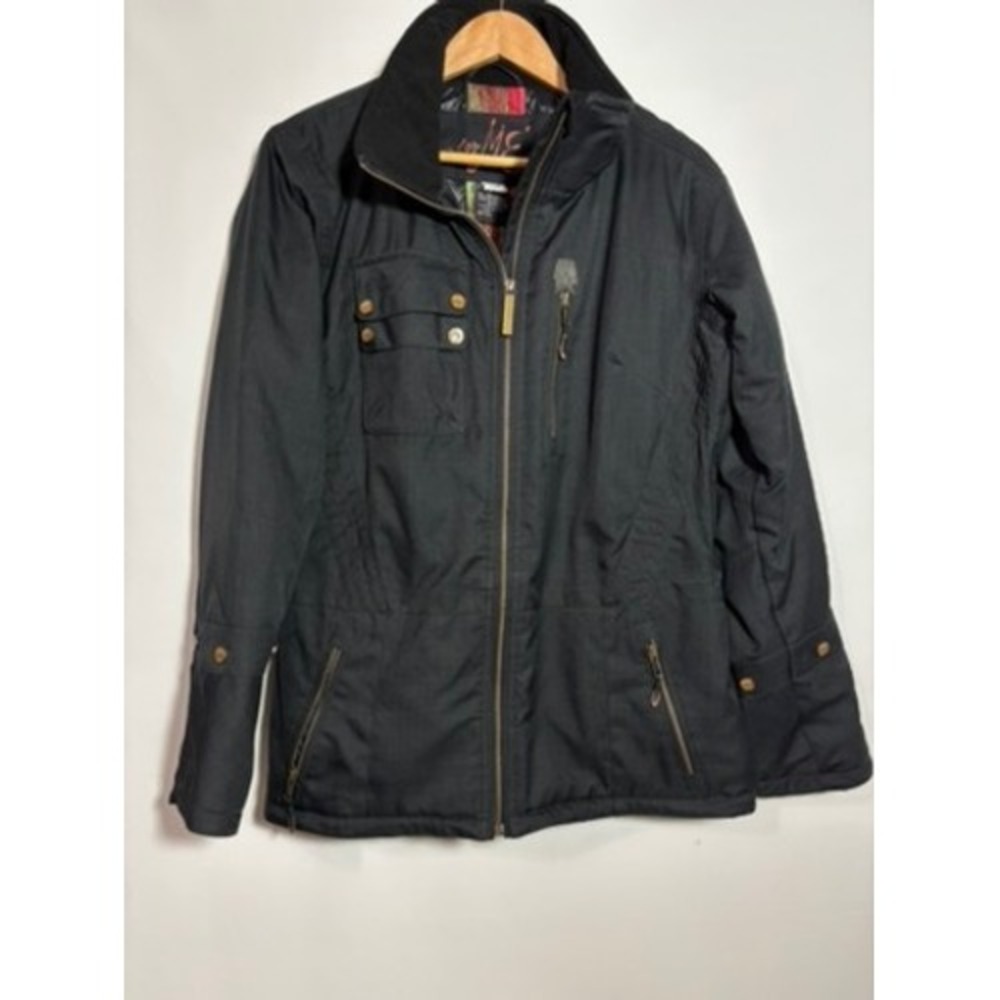 Obermeyer Jacket Womens 12 Black‎ Delaney Full Zip Technical Utility Outdoor Ski